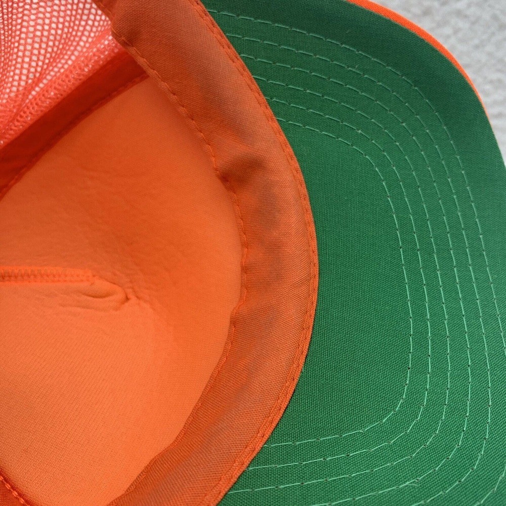 VTG Youngan Blank Snapback Trucker Hat Orange High-Vis Hunting Foam Trucker Rope - Picture 8 of 9